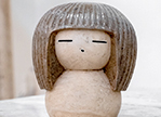 shop scultura bambola kokeshi travertino
