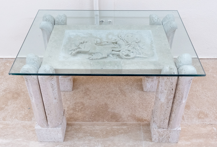 tavolo travertino romano